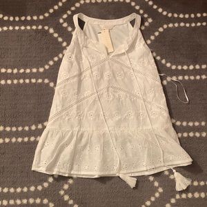 TAGS!!!! Never worn, white designed top